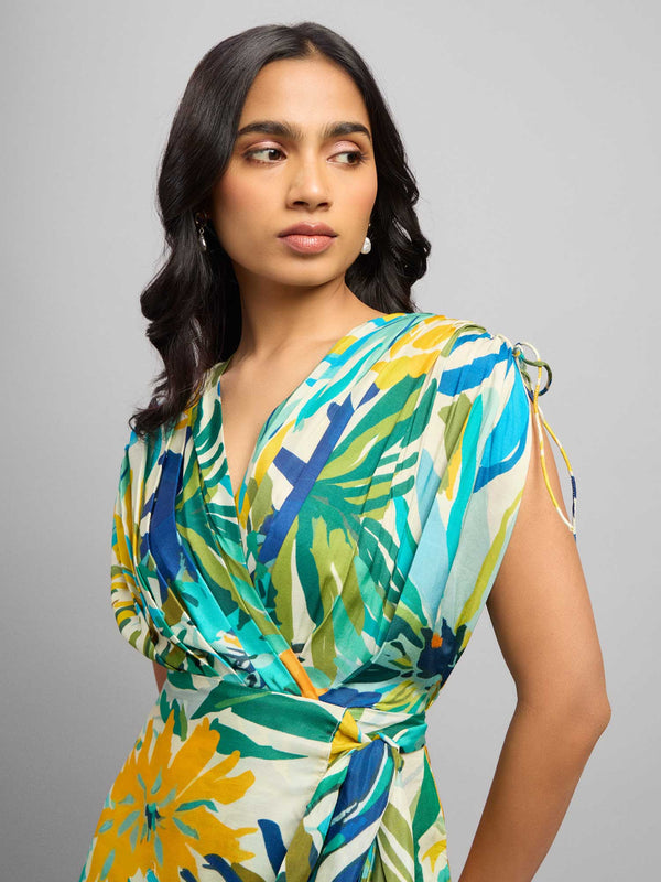 Mint Printed Maxi Dress