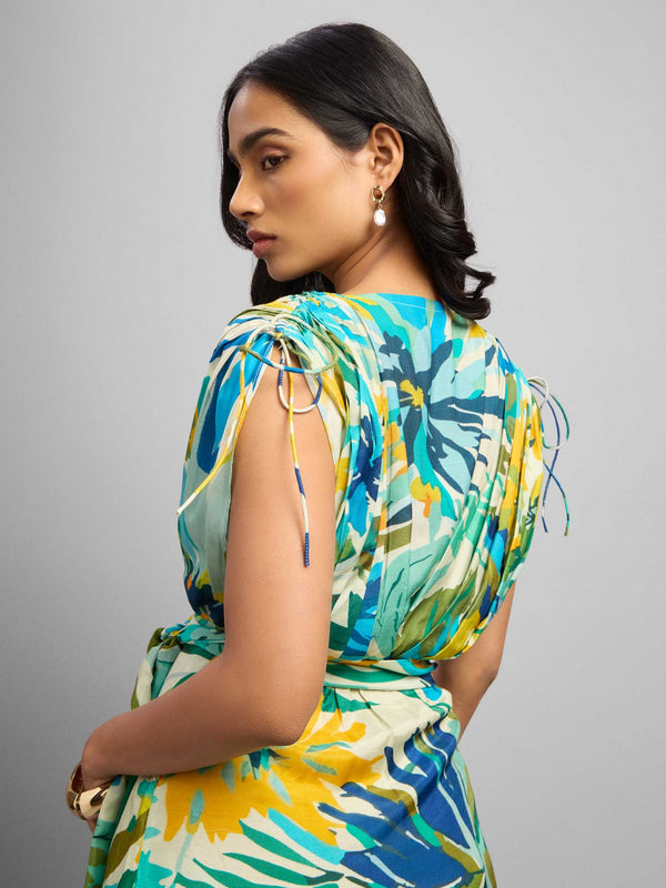 Mint Printed Maxi Dress