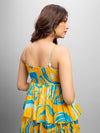 Ripple Printed Ruffled Maxi Dress