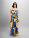 Cobalt Printed Maxi Dress