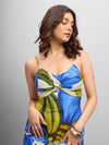 Cobalt Printed Maxi Dress