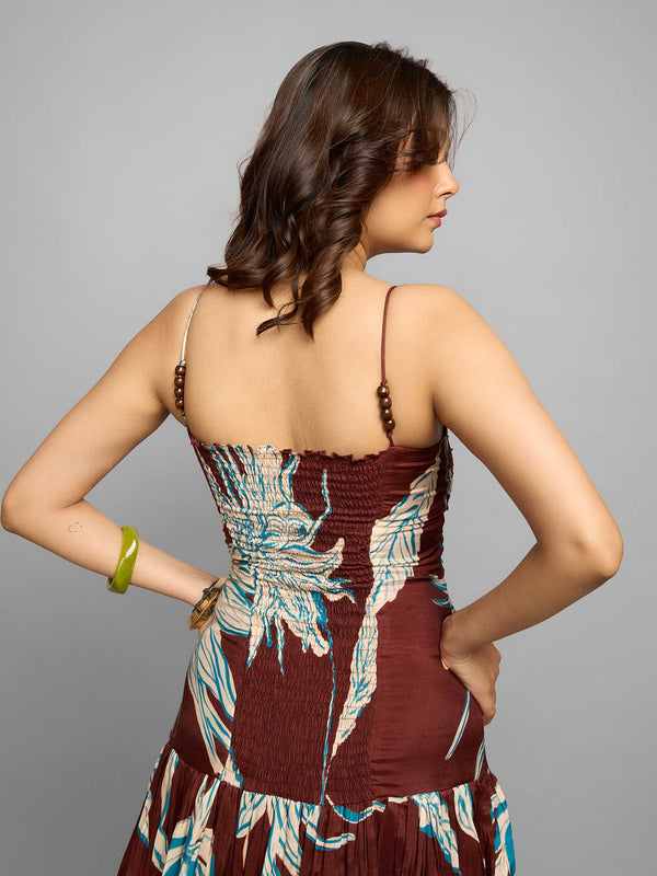 Willow Printed Ruffled Maxi Dress