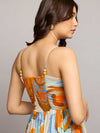 Lunar Printed Pleated Maxi Dress