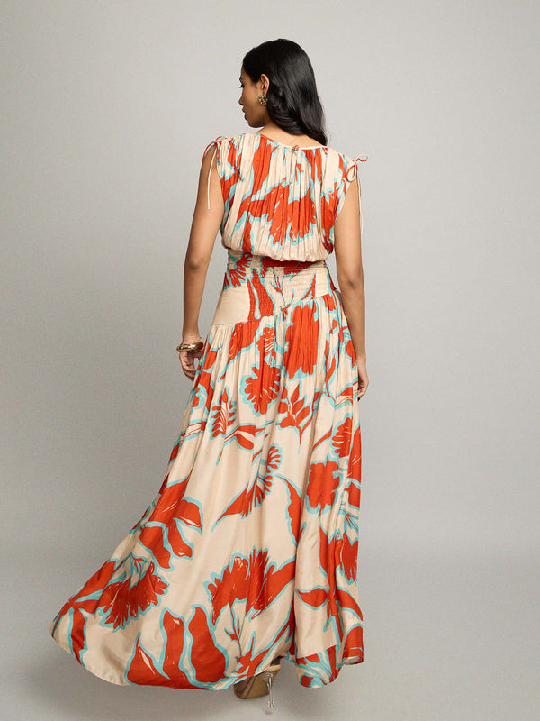 Tuscan Printed Maxi Dress