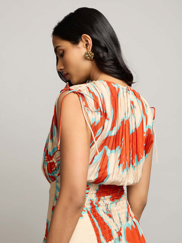 Tuscan Printed Maxi Dress