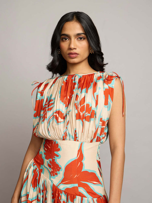 Tuscan Printed Maxi Dress