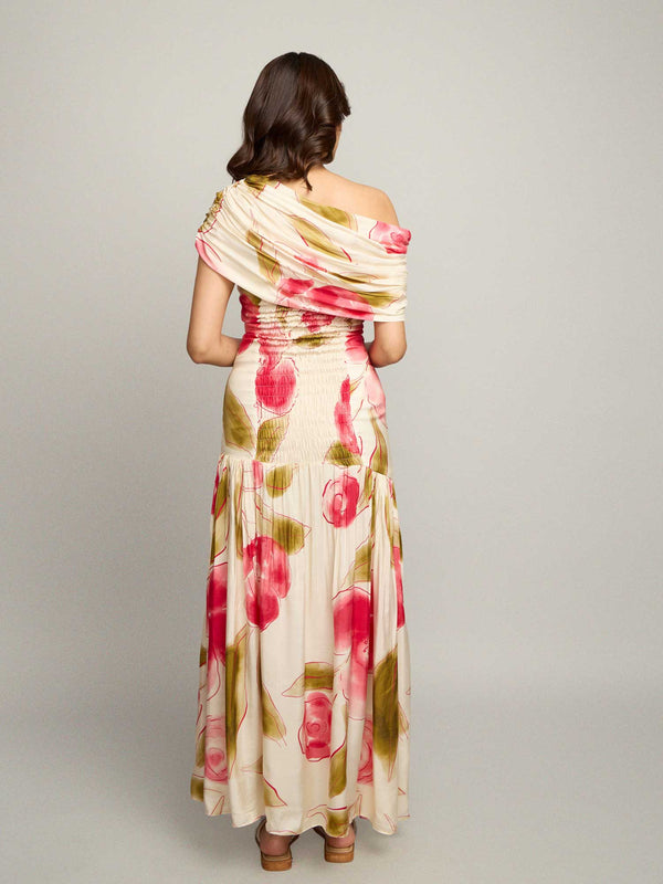 Rose Printed Maxi Dress