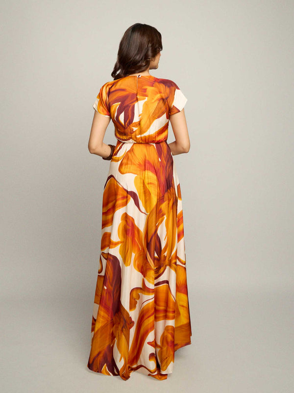 Fall Printed Maxi Dress