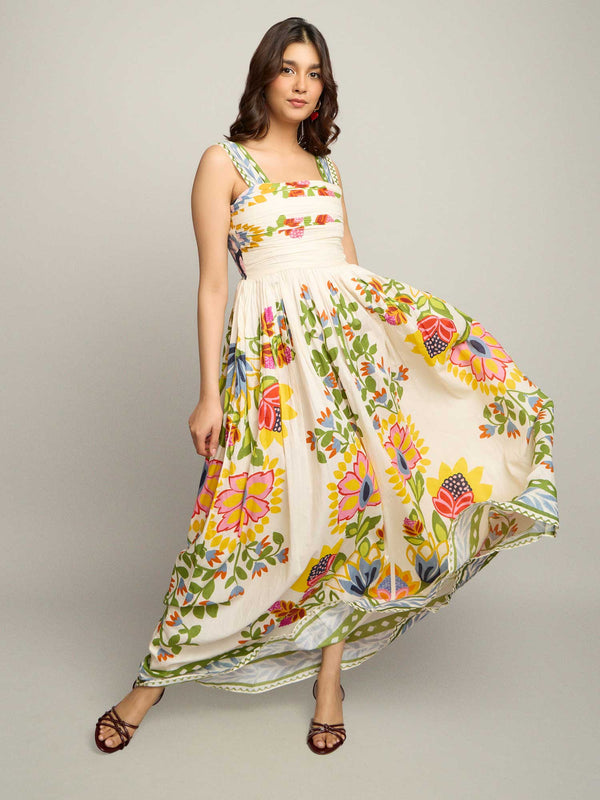 Vine Printed Maxi Dress