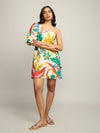 Amazon Printed One – Shoulder Mini Dress