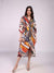 Cinnamon Printed Wrap Dress