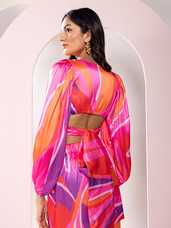 Vibranza Printed Crop Shirt