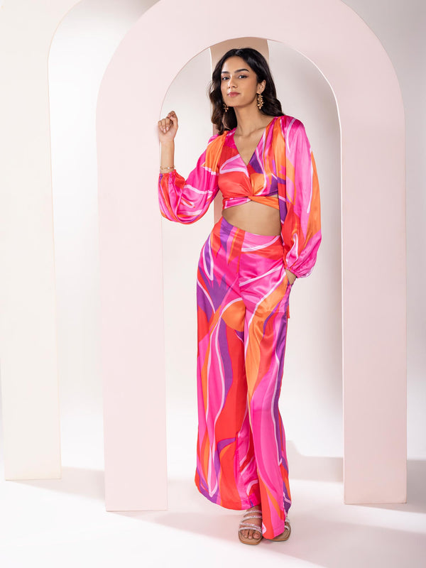 Vibranza Printed Crop Shirt