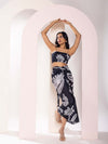 Chalk Printed Bustier & Skirt Co-ord Set (Set of 2)