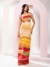 Flow Printed Cutout Maxi Dress