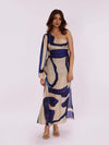 Sapphire Printed One Shoulder Dress