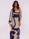 Sapphire Printed One Shoulder Dress