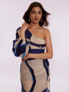 Sapphire Printed One Shoulder Dress