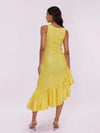 Yellow Ruched Sleeveless Dress