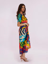 Medley Printed Wrapped Skirt Dress