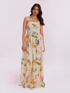 Lupine Printed Ruched Maxi Dress