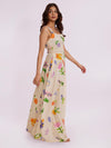 Lupine Printed Ruched Maxi Dress