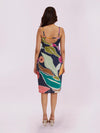 Maple Printed Strappy Cowl Dress