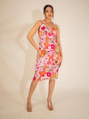 PINK HUMMINGBIRD MIDI DRESS