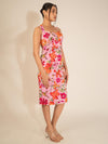 PINK HUMMINGBIRD MIDI DRESS