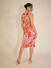 PINK HUMMINGBIRD MIDI DRESS