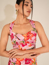 PINK HUMMINGBIRD MIDI DRESS