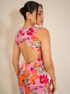 PINK HUMMINGBIRD MIDI DRESS