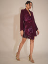 Violet Asymmetrical Blazer Dress for Women on Model