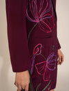 Fashionable Violet Dress with Trouser Length