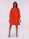 Orange Loose Mini Dress