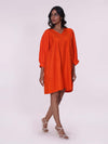 Orange Loose Mini Dress