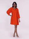 Orange Loose Mini Dress