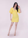 Yellow Poplin Mini Dress