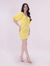 Yellow Poplin Mini Dress