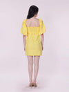 Yellow Poplin Mini Dress