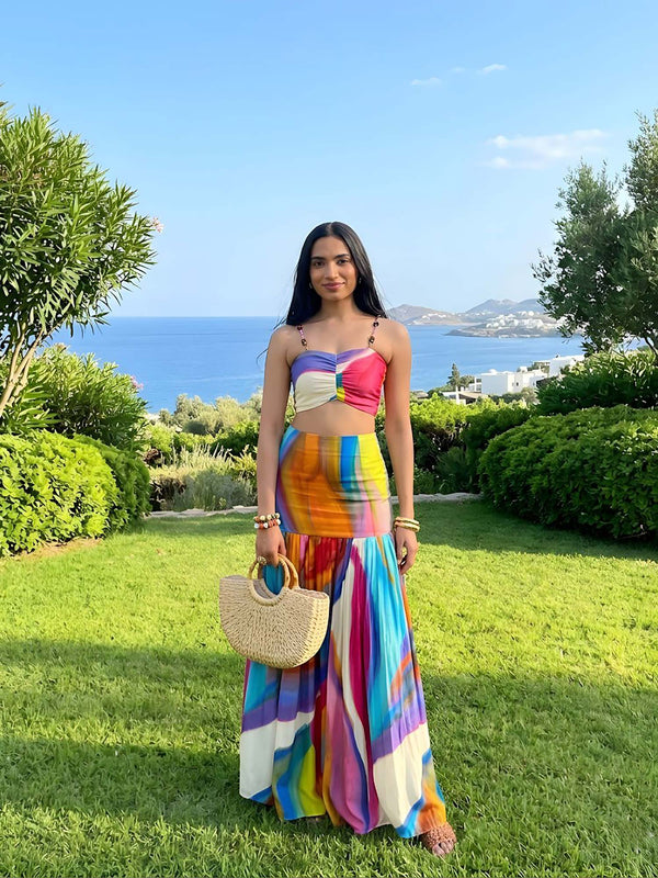 Rainbow Printed Co-ord Set (Set of 2)