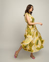 Coco Printed Pleated Maxi Dress