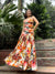 Rose Printed Pleated Dress