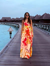 Petal Printed Maxi Dress