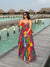 Leafora Printed Ruffled Dress