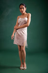 EMBELLISHED CORSET-DETAILED MINI DRESS