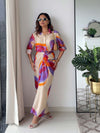 Lavender Printed Wrap Skirt Set (Set of 2)