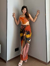 Sienna Printed Co-ord Set With Skirt (Set of 2)