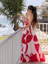 Rosso Printed Pleated Maxi Dress
