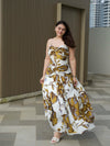Liora Printed Strappy Pleated Dress